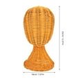 thumbnail image 2 of unbranded Estante Para Exhibir Sombreros De Ratán Duradero Color Amarillo Claro Para Hogar Y Tienda, 2 of 6