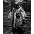 thumbnail image 2 of Highmith, Carol 26x31 Black Ornate Wood Framed with Double Matting Museum Art Print Titled - Stainless-steel trooper on patrol at the Korean War Veterans Memorial, Washington, D.C. - Black an, 2 of 4
