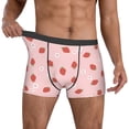thumbnail image 2 of Kdxio Men's Boxer Briefs with Hand Drawn Strawberry Print - Comfortable and Breathable Underwear for Everyday Wear, 2 of 7