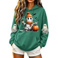 thumbnail image 3 of Jsaierl Womens Halloween Sweatshirts Plus Size Ghost Graphic Pullover Hoodies Vintage Classic Long Sleeve Shirt Tops Halloween Party Supplies, Sizes S-2XL, 3 of 6