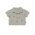 thumbnail image 2 of Modern Moments by Gerber Baby Boy Button Down Shirt and Short Set, 2-Piece, Sizes 0/3 Months - 24 Months, 2 of 9