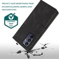 thumbnail image 3 of Asuwish Phone Case for Samsung Galaxy A15 5G/4G Wallet Mobile Accessories Credit Cash Cell Cover with Tempered Glass Screen Protector Flip Zipper Stand Card Holder Slot A 15 G5 15A Women Men Black, 3 of 9