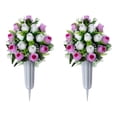 thumbnail image 5 of Ovzne Peacock Roses Artificial Flower Bouquet for Cemetery Holiday Memorial Decoration, 5 of 6