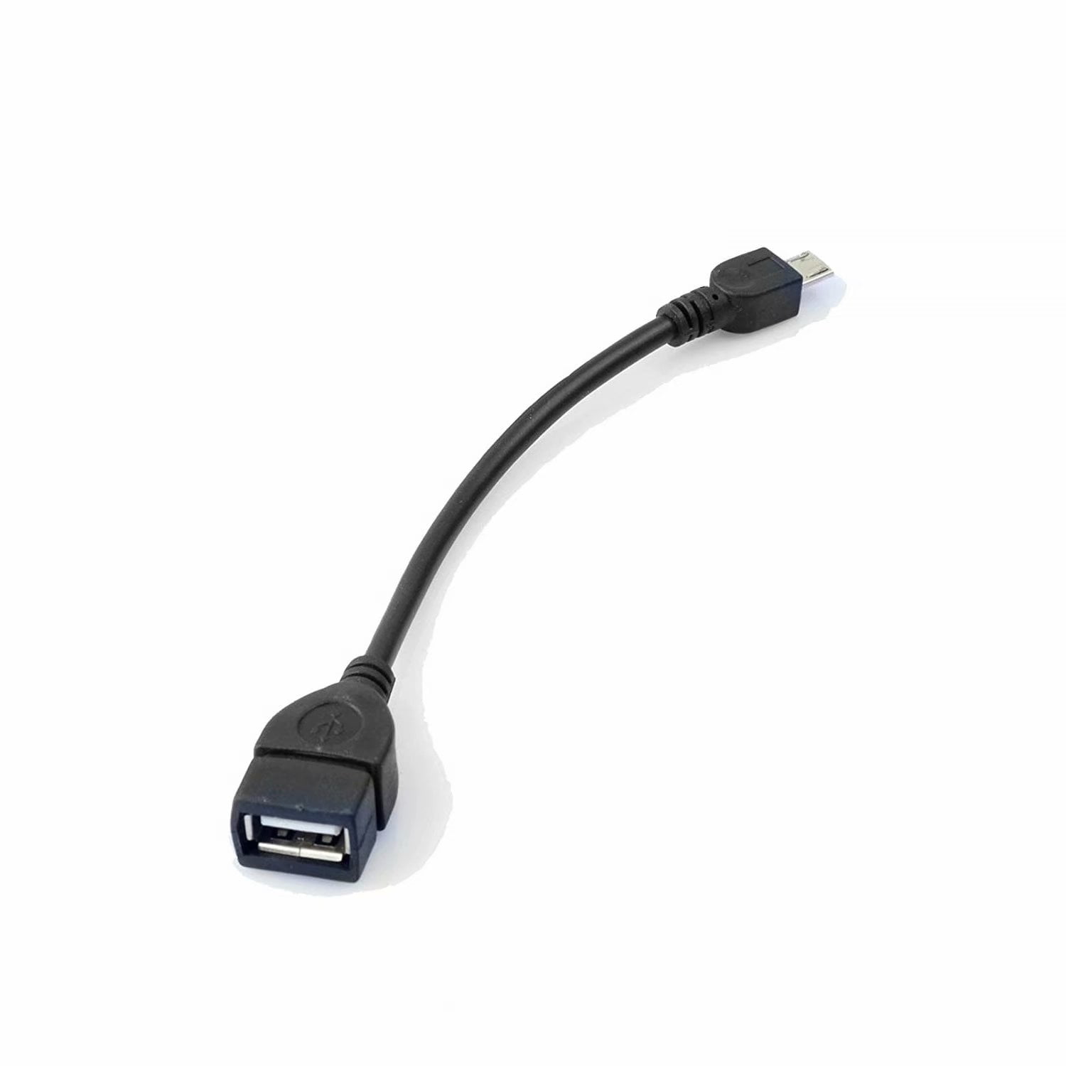 Verykool i674 OTG Micro-USB to USB 2.0 Right Angle Adapter for High Speed Data-Transfer Cable for connecting any compatible USB Accessory/Device/Drive/Flash/and truly On-The-Go! Black 