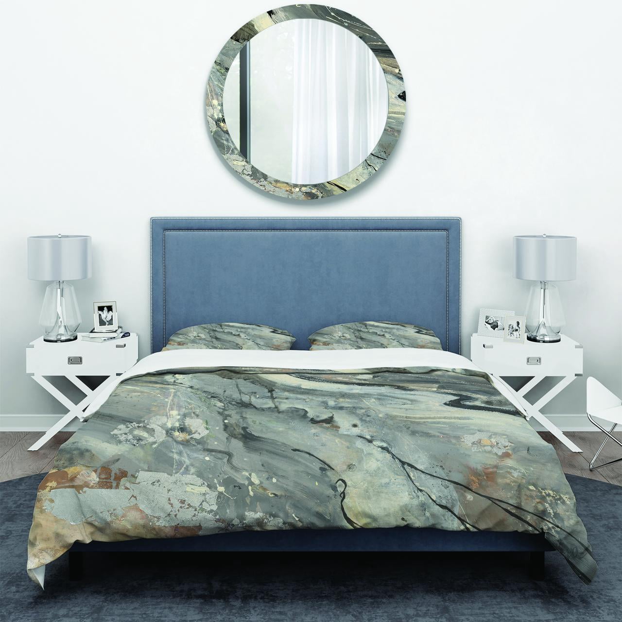 Designart 'Fire and Ice Minerals V' Geometric Duvet Cover Set
