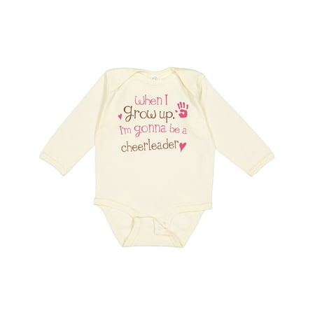 

Inktastic Future Cheerleader Girls Cute Gift Baby Girl Long Sleeve Bodysuit