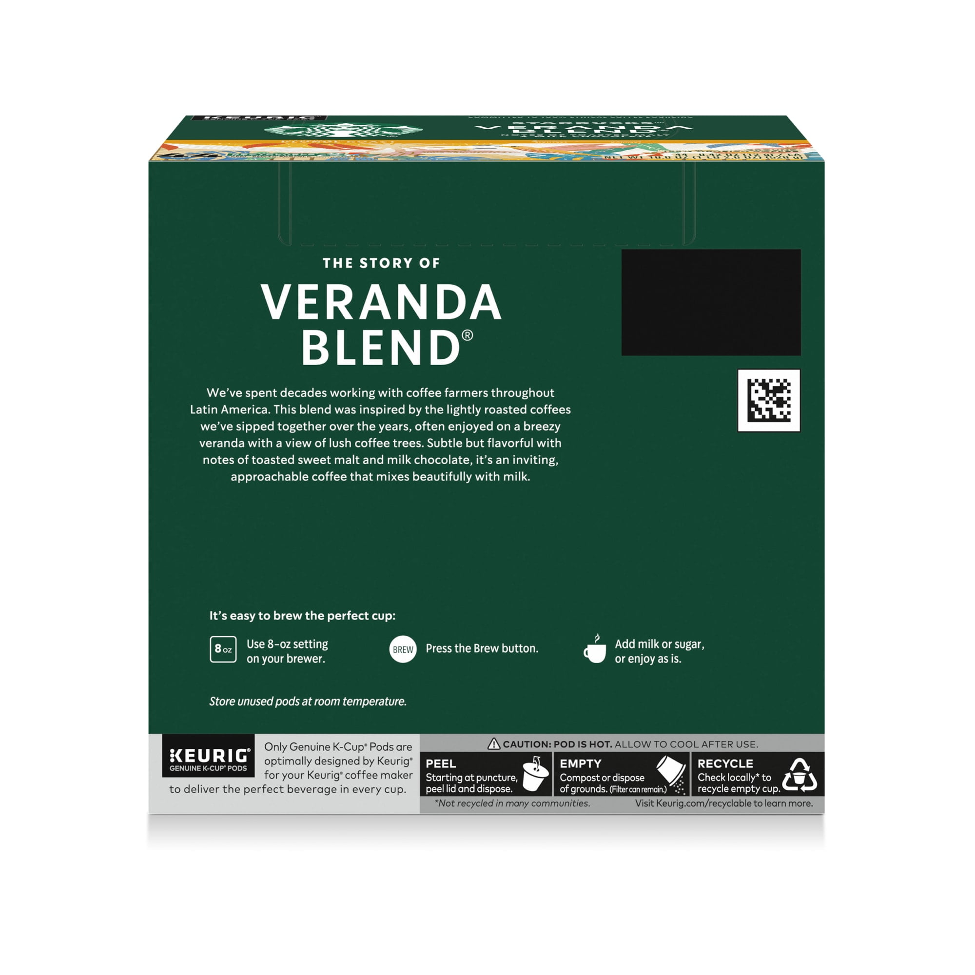 Starbucks Veranda Blend, Hot or Iced Coffee, Blonde Roast K-Cup Coffee Pods, 44 Count​