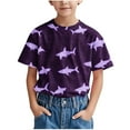 thumbnail image 1 of COM1950s Robe à Manches Courtes, Chemise Tendance pour Enfant T-Shirt Imprimé Col Rond Confortable Ample T-Shirt Blouse à Manches Courtes Hauts Décontractés, 1 of 9