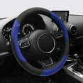 thumbnail image 2 of Housse de Volant en Cuir de Style Sport Bleu Foncé Universelle de 15 Pouces, 2 of 4