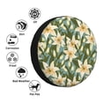 thumbnail image 4 of Salouo Lilies Flowers Print Spare Tire Cover 14-17 inch Spare Tire Protector Universal Tough Tire Wheel Cover for Trailer SUV and Truck-14 inch, 4 of 6