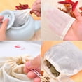 thumbnail image 4 of 10pcs 8x10cm Large Cotton Muslin Drawstring Reusable Bags for Soap Herbs Tea, 4 of 9
