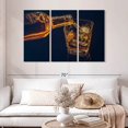 thumbnail image 2 of Elephant Stock Pouring Whiskey Glass Wall Art - Horizontal Multi Panel Canvas - Dining Room Wall Decor - Food And Drink Multi Panel - Black And Brown Decor - 50" x 32", 2 of 4