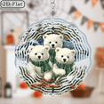 thumbnail image 5 of 2D Flat 1pc Rustic Christmas Bears Wind Spinner Hanging Outdoor_Indoor Decoration with Polar Bears, Wind Chime for Holiday, Wedding, Party Decor No Battery Needed, Natural Wind-Powered Motion, 5 of 10