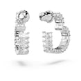thumbnail image 4 of Pendientes Swarovski Matrix Hoop con forma de corazón tejido con cristales transparentes, 4 of 6