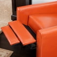 thumbnail image 4 of Noble House Keaton Standard Bonded Leather Push Back Recliner, Orange, 4 of 9