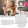thumbnail image 2 of Clear Round Plastic Makeup Container Transparent Cylinder Makeup Brush Holder Organizer, 2 of 5