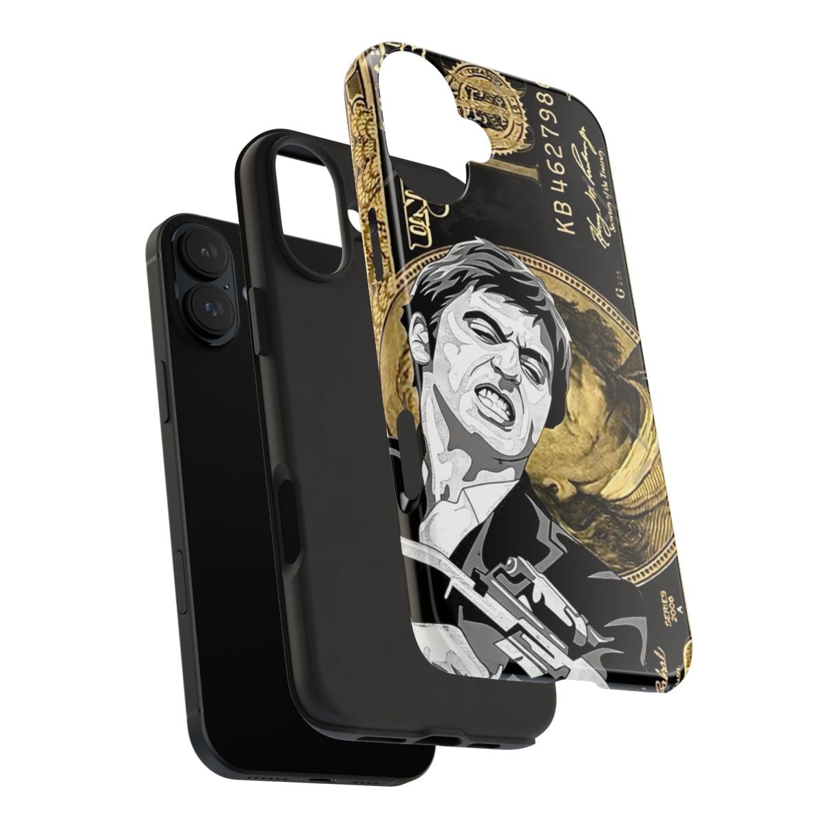 iPhone Tough Case Scarface Dollar Gold Gangster Retro Vintage Crime Classic - iPhone 16 Plus