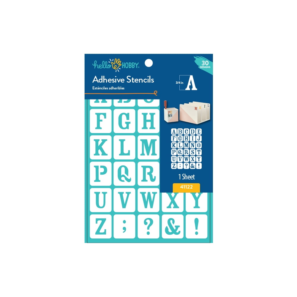 Hello Hobby 0.75" Letter Stencil (30 Pieces)