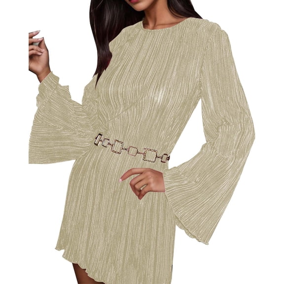 Women's Plus Size Hollow Out Long Sleeve Sweater Dress Solid Color Knit Casual Elegant Tunic