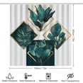 thumbnail image 2 of Shower Curtain Set 4 Piece include Shower Curtain and Rugs and Non Slip U Shaped Toilet Rugs Luxury Bathroom Decor Plant Geometry, 2 of 5
