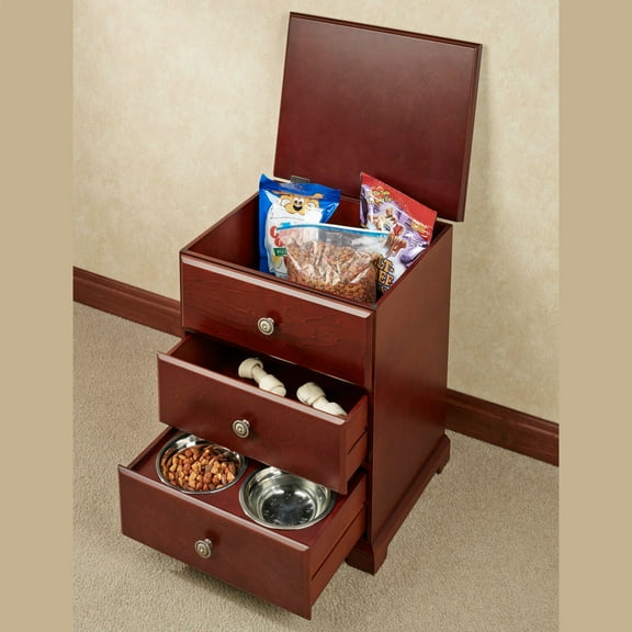 Pet Food Storage Unit Classic Cherry 16 in wide x 13 in deep x 20 in high