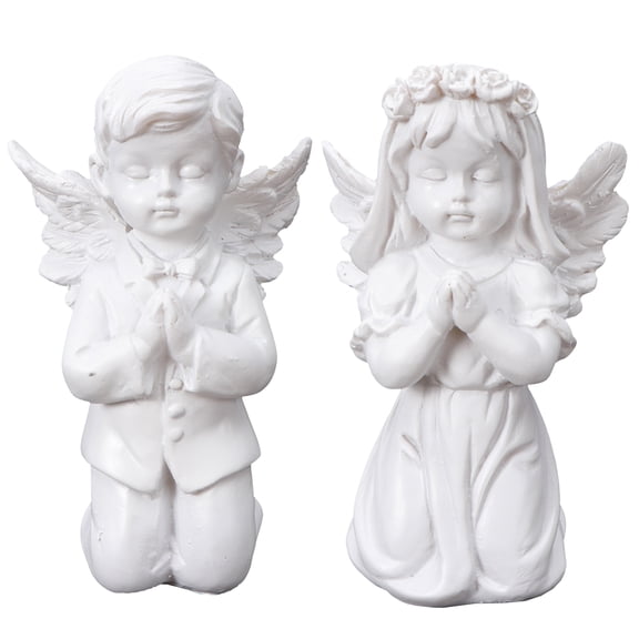 BESTOYARD Angel Figurines White Ceramic Adorable Home Decoration Lifelike Image