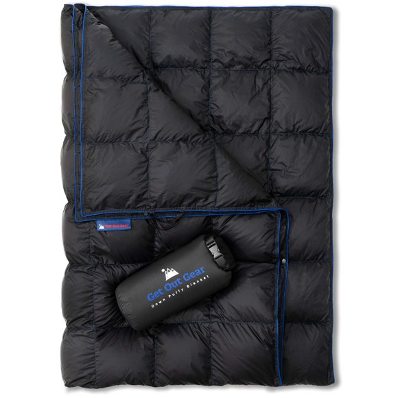 Manta de Camping Get Out Gear con Relleno de Plumas 650 Resistente al Agua