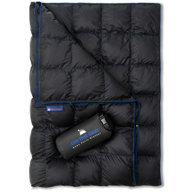 Manta de Camping Get Out Gear con Relleno de Plumas 650 Resistente al Agua