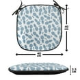 thumbnail image 4 of Pineapple Chair Seating Cushion, Island Themed Minimalistic Multi-Sized Tropic Fruity Pineapple Printed Vintage, Soft Seat Pads for Office with Anti-slip Backing, 16"x16", Blue White, by Ambesonne, 4 of 7