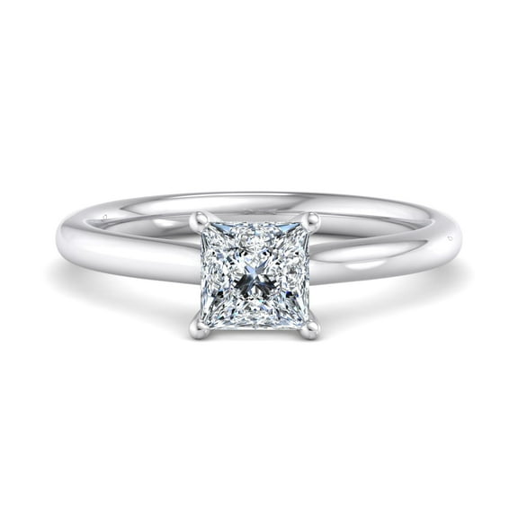 Meryn Jewelry 14K White Gold Plated Anniversary Ring - 1.6 Ct Princess Cut Moissanite Engagement Wedding Ring - Beautiful Wedding Ring for Women - Great Gift for Birthdays or Special Moments