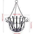 thumbnail image 4 of DEFNES Hanging Baskets for Indoor Plants,12 inches Metal Openwork Hanging Planter of Plant Hangers, Garden Home Decor (2 Pack), 4 of 7