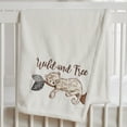 thumbnail image 2 of Levtex Baby - Serengeti Plush Blanket - Appliqued and Embroidered Cheetah on Cream Plush - Taupe, Grey, Brown and Cream - Nursery Accessories - Blanket Size: 30 x 40 in., 2 of 3