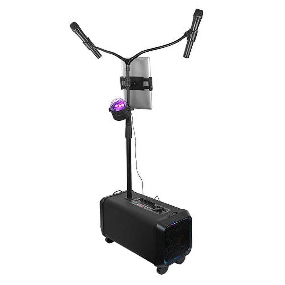 Portable PA System Karaoke Speaker with TWS FM Radio and LED Disco Ball (IQ-906K)