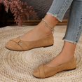 thumbnail image 4 of Willtoo Women’s Metal Buckle Strap Ballet Flats, Round Toe Slip‑on Dress Casual Shoes, Soft Light‑Weight Flat Footwear Office Daily Business Comfortable Walking Shoes, 4 of 5