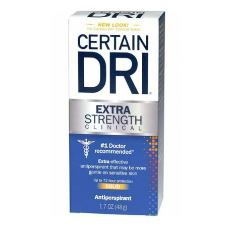 Certain Dri Extra Strength Clinical Solid Anti-Perspirant / Deodorant, 1.7 (Best Extra Strength Antiperspirant)