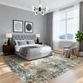 thumbnail image 4 of FairOnly 8'x10'Modern Abstract Machine Washable Area Rug for Bedroom Ultra Thin Low Pile Foldable Non Slip Floor Cover for Living Room Dining Room Kitchen,Multicolor, 4 of 7