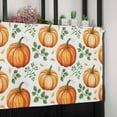 thumbnail image 6 of Fall Orange Pumpkin Valances for Windows Farmhouse Kitchen Curtains Valances Rod Pocket Valance Curtains for Kitchen Windows Watercolor Farmhouse Plants Leaves Window Valances for Bathroom 42"x12", 6 of 6