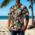 thumbnail image 2 of ZCFZJW Summer Men's Hawaiian Shirt Big and Tall Regular Fit Short Sleeve Floral Print Button Down Shirts Tropical Vacation Beach Shirts Tops Multicolor#20 XXXL, 2 of 5