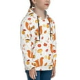 thumbnail image 3 of Fotbe Squirrel InThe Forest3 Pattern Youth Pullover Hooded Sweatshirt, Boys Hoodie, Kangaroo Pocket Hoodie for Kids Girls -X-Large, 3 of 6