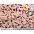 thumbnail image 3 of Soimoi Velvet Fabric Floral & Textured Fish Ocean Fabric Prints by Yard 58 Inch Wide, 3 of 3