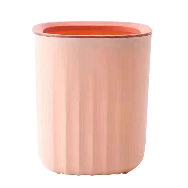 Mini bote de basura de encimera, mini bote de basura portátil, bote de basura de escritorio para sala de estar Rosa