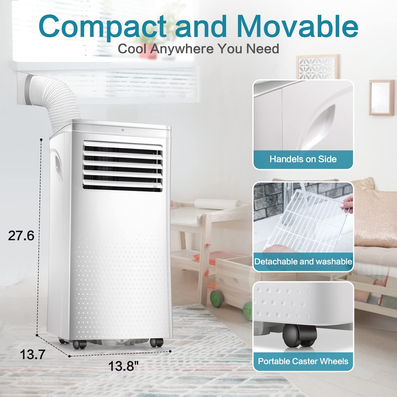 Buy AGLUCKY Portable 3in1 Air Conditioners 8,000 BTU, with Remote