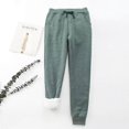 thumbnail image 1 of Womens Fleece Lined Jogger Pants Solid Soft Warm Athletic Drawstring Sweatpants with Pockets, 1 of 3