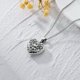 thumbnail image 3 of Collar SOULMEET con medallón de loto en forma de corazón, plata 925, 3 of 6
