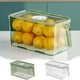 thumbnail image 1 of Xihbxyly Organizador de Refrigerador, Diseño Apilable, Asas de Fácil Agarre, Plástico Transparente, Ideal para Despensa, Refrigerador y Congelador, Tamaño 26 X 15 X 14,3 Cm., 1 of 7