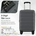 thumbnail image 2 of CQSXDA 20 Inch Hardshell ABS Carry on Luggage with Expandable Design and Spinner Wheels for Travel, TSA Lock, 2 of 9