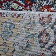 Rugsotic Carpets Machine Made Heatset Polypropylene Area Rugs - 4X6, Rectangle Shape, Multicolor Color, Contemporary Modern Design, High Pile Machine Made Area Rugs For Living Room (M00047)