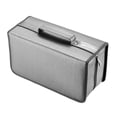 thumbnail image 1 of 160 Capacity DVD Wallet, Large Storage Holder Binder Nylon Gray CD Carry Case Bag Protective Zipper, 1 of 6