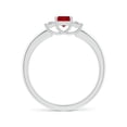 thumbnail image 2 of Angara Natural 0.4 Ct. Ruby with Diamond Classic Ring in 14K White Gold for Women (Ring Size: 3.5), 2 of 9