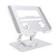 thumbnail image 2 of Support de Tablette, Support de Tablette Pliable pour Bureau avec Base Rotative à 360°, Support Réglable à Double Tige pour Tablettes de 5,8 à 12,9 Pouces Lecteurs Électroniques, 2 of 7